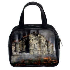 Castle Ruin Attack Destruction Classic Handbags (2 Sides) by Celenk