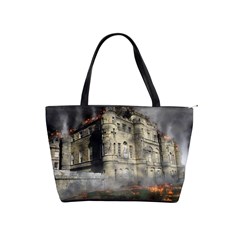 Castle Ruin Attack Destruction Shoulder Handbags by Celenk