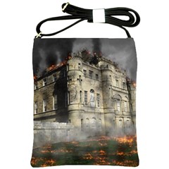 Castle Ruin Attack Destruction Shoulder Sling Bags by Celenk