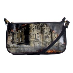 Castle Ruin Attack Destruction Shoulder Clutch Bags by Celenk