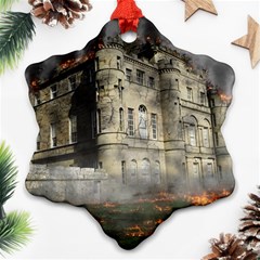 Castle Ruin Attack Destruction Ornament (snowflake) by Celenk