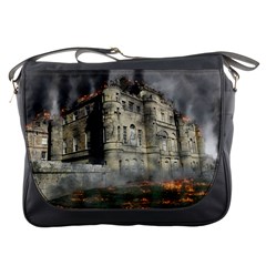 Castle Ruin Attack Destruction Messenger Bags by Celenk