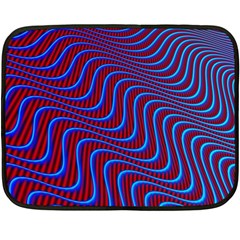 Wave Pattern Background Curves Fleece Blanket (mini) by Celenk