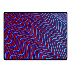 Wave Pattern Background Curves Double Sided Fleece Blanket (small)  by Celenk