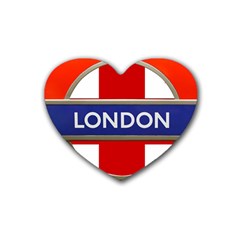 London England Rubber Coaster (heart)  by Celenk