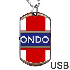 London England Dog Tag Usb Flash (two Sides) by Celenk