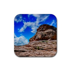 Mountain Canyon Landscape Nature Rubber Coaster (square)  by Celenk