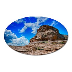 Mountain Canyon Landscape Nature Oval Magnet by Celenk