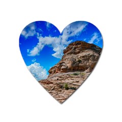 Mountain Canyon Landscape Nature Heart Magnet by Celenk