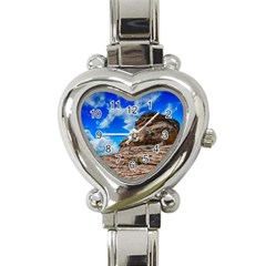 Mountain Canyon Landscape Nature Heart Italian Charm Watch by Celenk