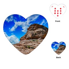 Mountain Canyon Landscape Nature Playing Cards (heart)  by Celenk