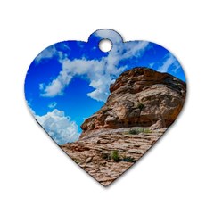 Mountain Canyon Landscape Nature Dog Tag Heart (two Sides) by Celenk