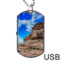 Mountain Canyon Landscape Nature Dog Tag Usb Flash (two Sides) by Celenk