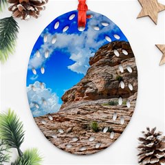 Mountain Canyon Landscape Nature Oval Filigree Ornament (two Sides) by Celenk