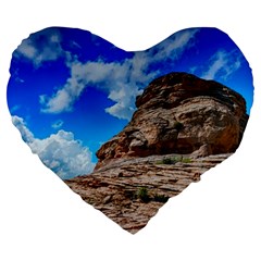 Mountain Canyon Landscape Nature Large 19  Premium Heart Shape Cushions by Celenk