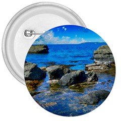 Shoreline Sea Coast Beach Ocean 3  Buttons by Celenk