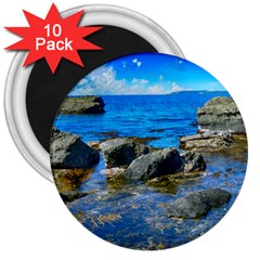 Shoreline Sea Coast Beach Ocean 3  Magnets (10 Pack)  by Celenk