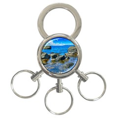 Shoreline Sea Coast Beach Ocean 3-ring Key Chains by Celenk