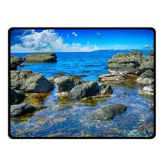 Shoreline Sea Coast Beach Ocean Double Sided Fleece Blanket (small)  by Celenk