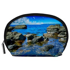 Shoreline Sea Coast Beach Ocean Accessory Pouches (large)  by Celenk