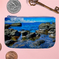 Shoreline Sea Coast Beach Ocean Large Coin Purse by Celenk