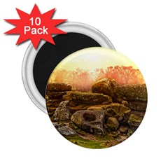 Rocks Outcrop Landscape Formation 2 25  Magnets (10 Pack)  by Celenk