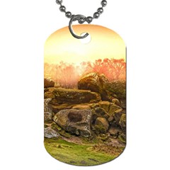 Rocks Outcrop Landscape Formation Dog Tag (two Sides) by Celenk