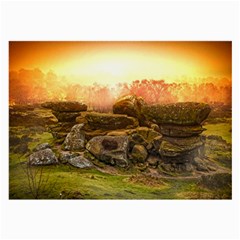 Rocks Outcrop Landscape Formation Large Glasses Cloth (2-side) by Celenk