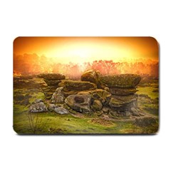 Rocks Outcrop Landscape Formation Small Doormat  by Celenk