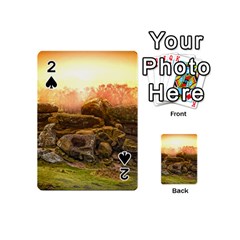 Rocks Outcrop Landscape Formation Playing Cards 54 (mini)  by Celenk