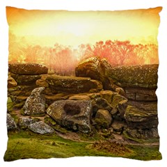 Rocks Outcrop Landscape Formation Large Cushion Case (two Sides) by Celenk