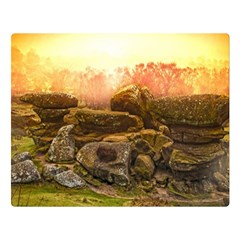 Rocks Outcrop Landscape Formation Double Sided Flano Blanket (large)  by Celenk