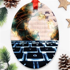 Ransomware Cyber Crime Security Ornament (oval) by Celenk