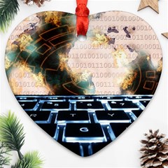 Ransomware Cyber Crime Security Ornament (heart) by Celenk