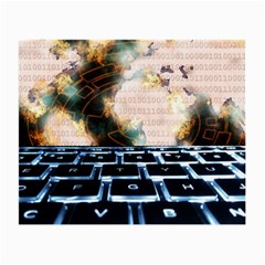 Ransomware Cyber Crime Security Small Glasses Cloth (2-side) by Celenk