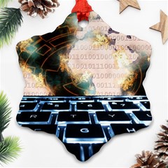 Ransomware Cyber Crime Security Ornament (snowflake) by Celenk