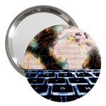 Ransomware Cyber Crime Security 3  Handbag Mirrors Front