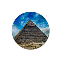 Pyramid Egypt Ancient Giza Rubber Round Coaster (4 Pack)  by Celenk