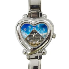 Pyramid Egypt Ancient Giza Heart Italian Charm Watch by Celenk