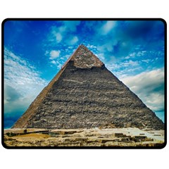 Pyramid Egypt Ancient Giza Double Sided Fleece Blanket (medium)  by Celenk