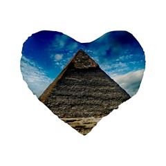 Pyramid Egypt Ancient Giza Standard 16  Premium Flano Heart Shape Cushions by Celenk