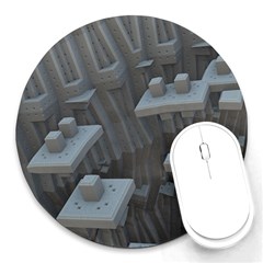 Backdrop Pattern Surface Texture Round Mousepads by Celenk