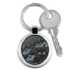 Backdrop Pattern Surface Texture Key Chains (Round) 