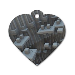 Backdrop Pattern Surface Texture Dog Tag Heart (one Side)