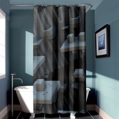 Backdrop Pattern Surface Texture Shower Curtain 36  x 72  (Stall) 