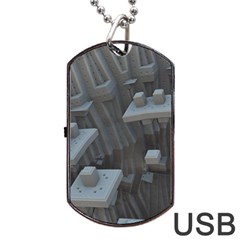 Backdrop Pattern Surface Texture Dog Tag USB Flash (One Side)