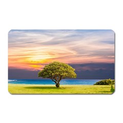 Tree Sea Grass Nature Ocean Magnet (rectangular) by Celenk