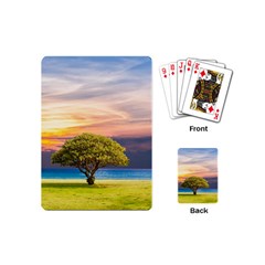 Tree Sea Grass Nature Ocean Playing Cards (mini)  by Celenk