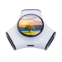 Tree Sea Grass Nature Ocean 3-port Usb Hub by Celenk