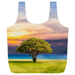 Tree Sea Grass Nature Ocean Full Print Recycle Bags (l)  by Celenk